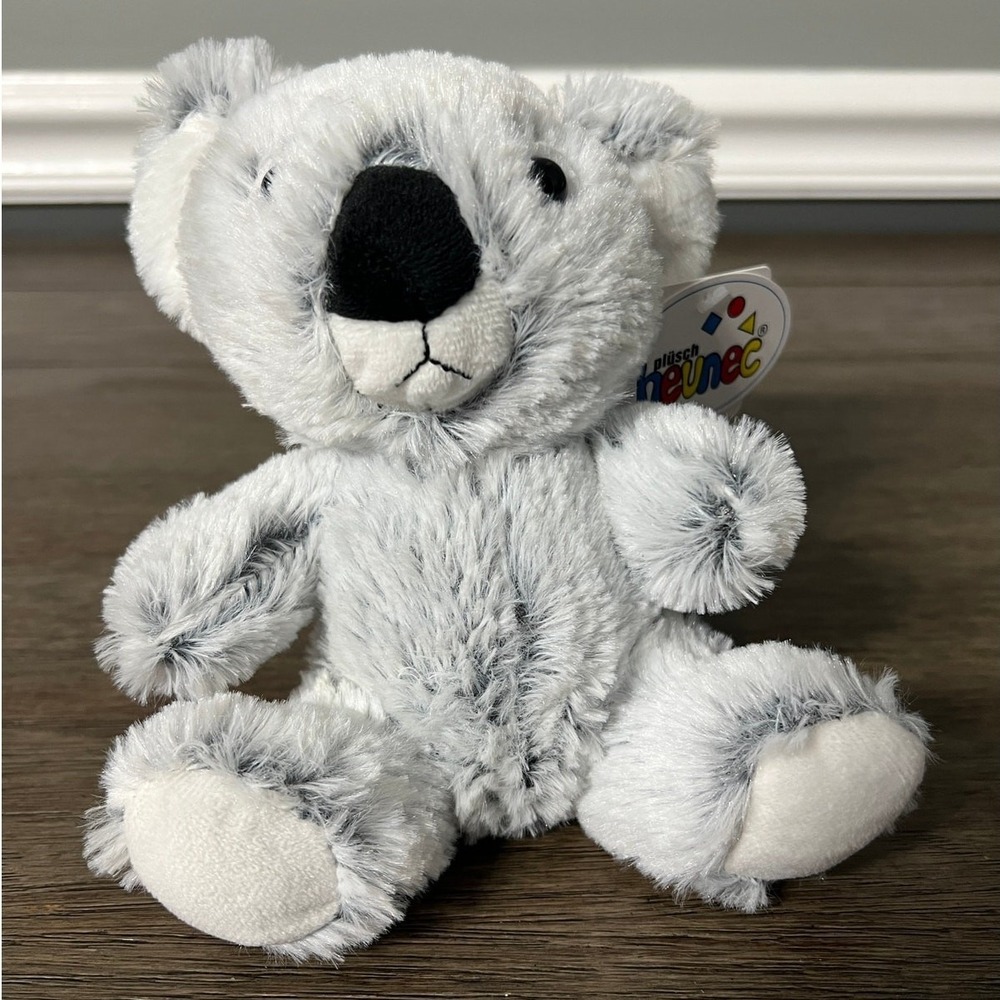 Heunec Koala Plush Stuffed Animal Frosted‎ Grey White Soft Toy NWT German Brand